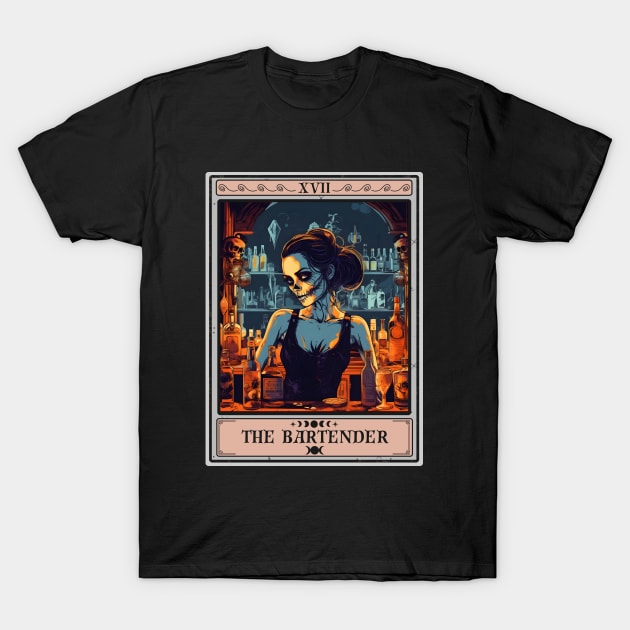 Bartender Tarot Card, The Bartender T-Shirt by AlquimiaDesign